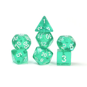Juego de 7 Dados Transparentes de Acrílico Poliédricos para Juegos de Rol, DND, Accesorios de Juego - Product Image 6