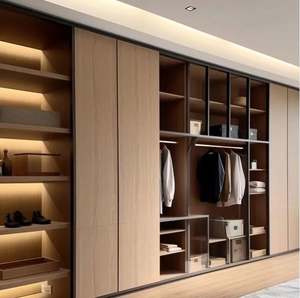 Armoire de dressing modulaire moderne de haute qualité, nouvelle conception personnalisée, vente chaude, bordure dorée - Product Image 2