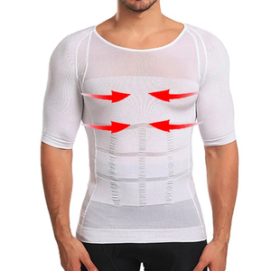Camisetas Moldeadoras de Cuerpo para Hombre, Elásticas, Ajustadas, de Manga Corta, para Fitness, Ropa Interior Moldeadora, Adelgazante, para Moldear el Abdomen y el Busto - Product Image 1