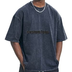 เสื้อยืดโอเวอร์ไซส์ดีไซน์ยูนิเซ็กซ์เสื้อยืดโอเวอร์ไซส์ลายกราฟิกเสื้อยืดล้างกรดออกแบบได้ตามต้องการสไตล์วินเทจ - Product Image 1