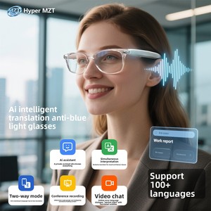 Nuovi Occhiali Intelligenti per Traduzione AI con Controllo Touch, in Materiale PC, Traduzione Multilingue in Tempo Reale, Chiamate e Videochiamate - Product Image 2