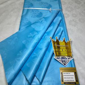 Tissu Jacquard Brocard <span class=keywords><strong>Super</strong></span> Fanga Bazin Riche en Coton pour Robes <span class=keywords><strong>Boubou</strong></span> – Vente en Gros - Product Image 4