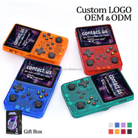 Konsol Game Genggam R36S 16000+ Game 64G 3.5 Inci Retro Pocket Video Game Player RAM 1G 640x480 Consola PS1