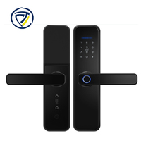Kunci Pintar TTlock TUYA yang Didukung Alexa, Dapat Dioperasikan dengan Ponsel iOS dan Android, WiFi, Zigbee, Kartu, BLE, dan Sidik Jari