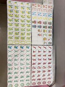 高级美食家系列美式麻将套装 160 块牌 高级白色亚克力手工绘制柠檬和芦笋设计师系列 - Product Image 5