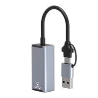 Adaptador Ethernet USB C/USB A de Alta Calidad a 100 Mbps, Adaptador LAN RJ45, Tarjeta de Red