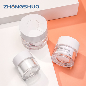 Envase cosmético de lujo 1 oz 30g 50g tarro de acrílico transparente tarro de acrílico blanco para logotipo personalizado - Product Image 1