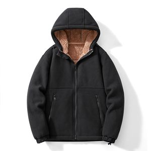Abrigo de invierno para hombre, forro polar con calefacción, chaqueta informal con cremallera y soporte, Chaqueta de <span class=keywords><strong>punto</strong></span> con capucha gruesa y cálida de talla grande, chaqueta Lisa OEM - Product Image 5