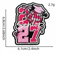 Patch brodé thermocollant pour les seniors 2027, patch de graduation pour la classe des seniors 2027