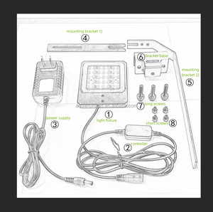 A.S. Smart 12W Flat Panel LED Light Venta al por mayor Marine Fresh Nano Tanks Opciones de color de 3 canales Control de intensidad en caja - Product Image 2