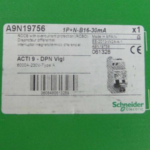 A9N19756 <span class=keywords><strong>Acti</strong></span> <span class=keywords><strong>9</strong></span> DPN Vigi 1P+N B16 30mA 06132 - Product Image 4
