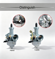 Kit de pièces de carburateur robuste 26mm 27mm 30mm pour CG125 CG150 CG200 CG250 PZ26 PZ27 PZ30, pour systèmes de carburant de VTT et motos tout-terrain 4 temps
