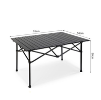 Table pliante de haute qualité en alliage d'aluminium pique-nique et camping pliable et adapté aux voyages pour rouler les gâteaux en plein air