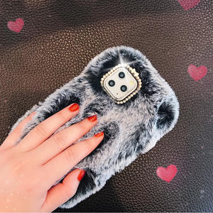 Funda de teléfono suave de piel de felpa esponjosa Amor de diamante de lujo para <span class=keywords><strong>iPhone</strong></span> x <span class=keywords><strong>XR</strong></span> XS <span class=keywords><strong>11</strong></span> 12 13 14 15 pro Max plus - Product Image 3