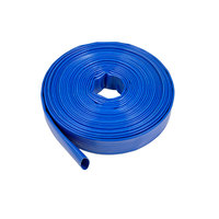 Tuyau flexible plat en PVC extrudé sur mesure, diamètre 153 mm, couleur bleue, résistant à l'usure, anti-UV, pression 4 bars, polyester
