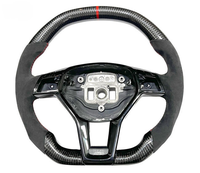 Volant personnalisé en carbone noir brillant pour Mercedes Benz W204 W205 W207 W211 W212 W213 W221 W222 GLS CLS C63 AMG GT