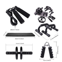 Peralatan Kebugaran Rumah Tangga CZFIT Factory Custom 7 Pcs Set Kombinasi Gym Band Push up Bar Power Roller Power Roller Workout