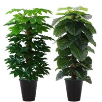 Künstlicher Baum Seidenblumen Ultra-Realistische Topfpflanzen Wohnzimmer Innendekoration Großes Freistehendes Botanisches Arrangement