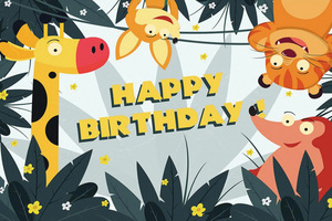 Toile de fond d'anniversaire Jurassic Park avec des feuilles vertes tropicales, fonds de photographie personnalisés, photophone pour baby shower - Product Image 5