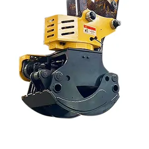 Excavator attachments forestry hydraulic timber log cutter machine grapple saw grab saw grapples