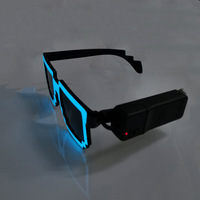 Lunettes sans fil LED Mosaic Disco Light-Up Funny Bar KTV Cheer Props for Party Halloween Christmas & New Year Plastic Material