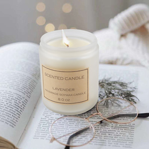 Velas perfumadas de cera de soja pura, logotipo personalizado para regalo de boda, suministros de Hotel, relajación de aromaterapia - Product Image 2