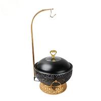 Chauffe-plat noir chauffe-plat Buffet chauffe-plats ensemble suspendu luxe noir or chauffe-plat