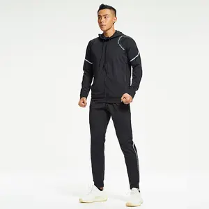 OEM custom logo jogging tracking suit design 100% polyester autumn winter causal running tracksuit sets for men style