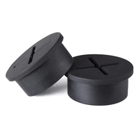 20mm 25mm Noir Blanc Flexible Silicone Caoutchouc Snap-on Oeillet Trou Bouchons Fil Électrique Câble Protéger Bureau Câble Trou Couverture