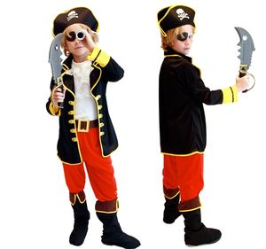 Costume de pirate <span class=keywords><strong>squelette</strong></span> classique de haute qualité en gros, costume de marin pour enfants, costume de fête d'Halloween, costume de cosplay pour garçons, polyester - Product Image 2