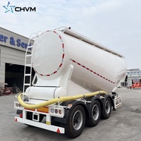 Meilleure vente de 60 tonnes de ciment en vrac sec Bulker remorque de camion-citerne d'alimentation animale à 3 essieux nouvelle semi-remorque en acier 12R22.5