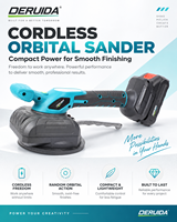 Vibrateur de carrelage sans fil DERUIDA, outil électrique de pose de carrelage avec ventouse pour l'installation de carreaux de céramique et de porcelaine sur murs et sols