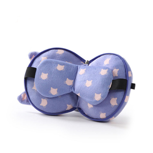 Fabricante personalizado animales de peluche almohada 2 en 1 viaje siesta cuello almohada con máscara de ojos - Product Image 3