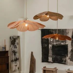 Скандинавский тканевый подвесной светильник в виде лепестков, простые лампы в богемном стиле для столовой, гостиной, спальни, комнатной комнаты, люстры для чайной комнаты