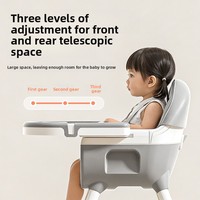 Chaise haute multifonctionnelle réglable pour bébé, chaise de repas portable pour enfants, siège d'alimentation pour nourrissons, vente en gros