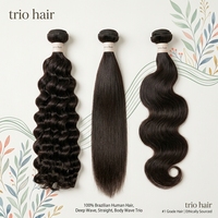 Paquete de Cabello Humano Virgen Birmano Crudo Sin Procesar, Donante Único Natural, 100% Cutícula Alineada, Cabello Virgen Crudo Sin Procesar