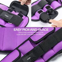 Poids de cheville ajustables en nylon et néoprène avec logo personnalisé pour femmes et hommes – Modulables, robustes, antidérapants, pour entraînement professionnel