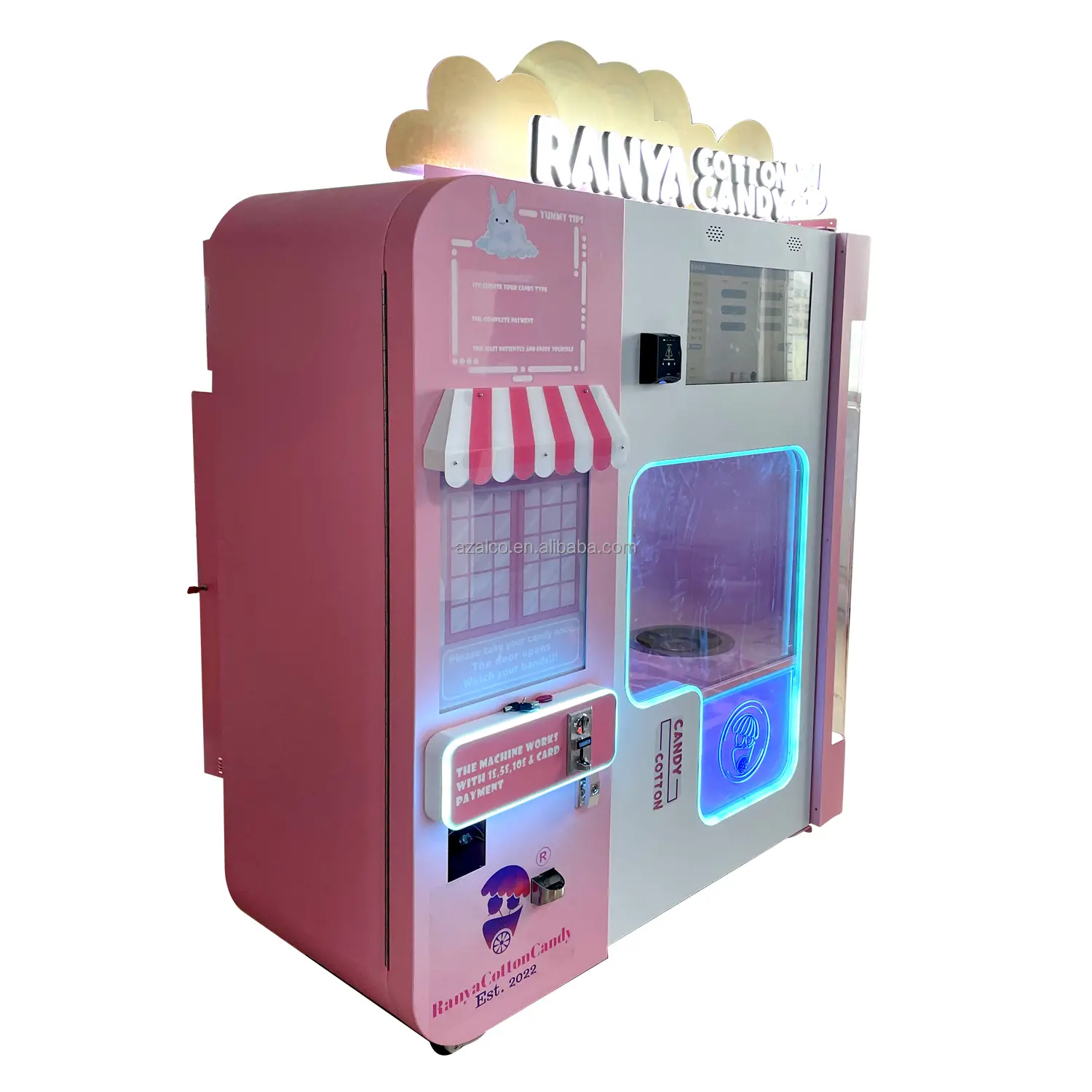Máquina de venda mágica de algodão, máquina automática de venda de açúcar, marshmallow, 32 estilos de flor de algodão