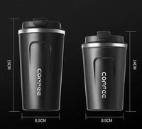 Échantillon Gratuit - Tasse à Café Isotherme Réutilisable en Acier Inoxydable à Double Paroi 380ml 510ml avec Couvercle Sans BPA - Écologique pour le Bureau