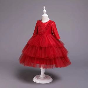 Robe de princesse en dentelle et perles pour enfants, robe de bal formelle, jupe superposée, robe de fête en dentelle pour filles, robe tutu pour enfants - Product Image 6