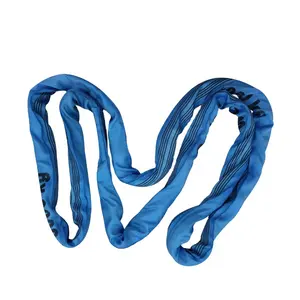 Proveedores de correas de eslinga redonda de poliéster Eslinga 8T Soft Web Sling Belt Saver Recovery Eslingas de elevación industrial