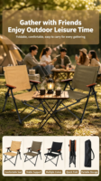 Chaise pliante d'extérieur solide Kermit pour le glamping, le camping, les pique-niques, la pêche, les loisirs, portable, ultra-légère, mobilier d'extérieur