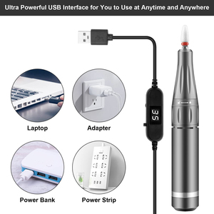 WELLSTRY Lima Elettrica <span class=keywords><strong>pour</strong></span> Unghie Elektrische Nagelfeile USB <span class=keywords><strong>Lime</strong></span> Electrique Ongle 35000RPM Ensemble de limes à <span class=keywords><strong>ongles</strong></span> <span class=keywords><strong>électrique</strong></span>s portables - Product Image 2