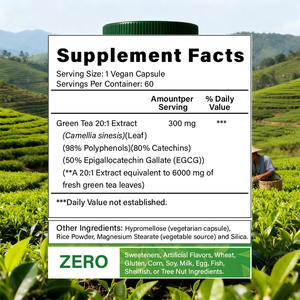 Kapsul ekstrak bubuk teh hijau Label pribadi terlaris dengan suplemen kesehatan energi manajemen berat badan antioksidan - Product Image 2