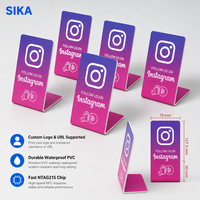 Support de table en acrylique SIKA pour avis Google NFC – Présentoir de table pour café avec code QR NFC pour les avis