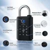 Serrure de Porte Intelligente TUYA/TTLOCK avec Clavier Numérique, Cadenas Électronique de Sécurité avec Carte Intelligente et Empreinte Digitale