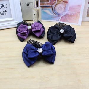 Pince à cheveux en tissu avec strass et nœud de style coréen pour queue de cheval, accessoire capillaire pour filles et enfants, usage quotidien - Product Image 2