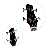 Aiersi Brand 4 String Electric Acoustic Bass Guitar Cheap Price Custom logo Gloss Black Cutaway Steel String Musical Instrument