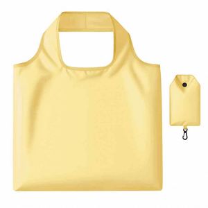 Wholesale Recycled Square <b>Folding</b> Shopping Tote Bag Zipper Closure <b>Screen</b> Printed Portable Storage for Supermarket Advertising - Product Image 5