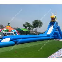 Parc aquatique gonflable géant commercial en PVC, capacité 500 kg, équipement de parc d'attractions extérieur